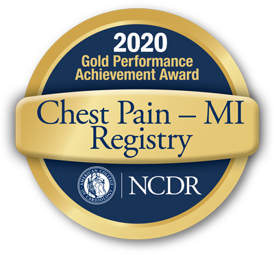 NCDR American College of Cardiology Chest Pain - MI Registry 2020 Gold Performance Achievement Award